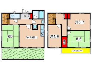 千代ヶ丘白井邸Cの物件間取画像